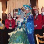 Beate I. und Uli I. begrüßte die Faschingsgesellschaft im Hotel Igel.